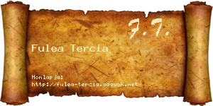Fulea Tercia névjegykártya